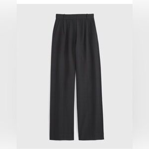 Abercrombie Sloane Wide Leg Tailored Pants Black XS